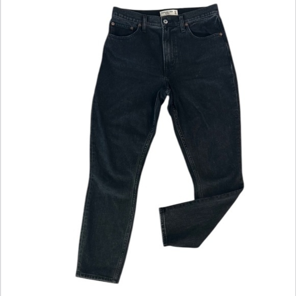 Abercrombie the skinny high rise jeans in black wash size 27